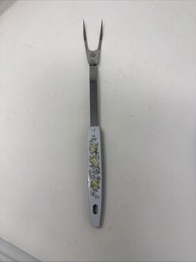 Floral Handle Two-Prong Meat Fork - Spice of Life Vegetable Vintage